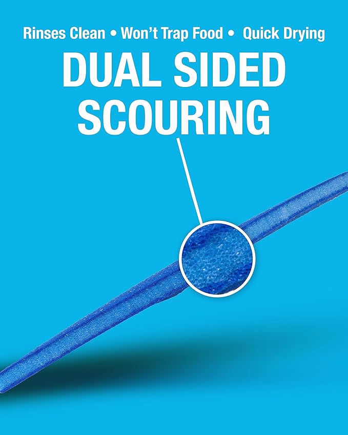 Non-Scratch Odor Resistant Scour Pads, Multi-Purpose Scouring for Kitchen and Household, Safe for Non-Stick Cookware (12 scouring Pads)