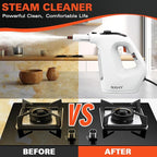 Steam Cleaner, Handheld Steamer for Cleaning, Multipurpose Pressurized Steam Cleaners for Home Use with Continuous Steam Lock, Unlimited Use Time and 11 Accessory Kit to Remove Grime, Grease