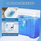 Toilet Bowl Cleaner Tablets Blue Toilet Tank Cleaners, Septic-Safe Hard Water Stain Remove, Effervescent Stain & Odor Remover Bathroom， Automatic Toilet Cleaning & Deodorizer 50 TabsTTDS