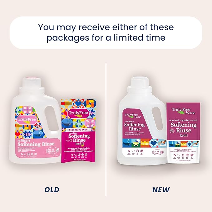 Fabric Softening Conditioner for Clothes| Safe for Babies & Kids with Sensitive Skin | Plant-Based | Include 1 Refillable 50oz Bottle with Measuring Cap| Signature Scent Rinse(50 Loads)