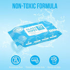 Air Jungles Glass and Window Cleaner Wipes 70 Count, Extra Large 8" x 10" Size Multi-Surface Glass Cleaning Wipes for Car Windshield, Headlight, Mirror, Tile, and Household Appliance