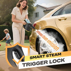 Heavy Duty Steam Cleaner with Continuous Spray & Safety Lock, Multipurpose Handheld Steamer for Home Use, 10S Fast Heating Steamer with 9PC Accessories for Car Furniture Kitchen Grout and Upholstery