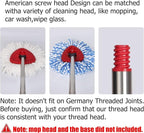 Qulable Spin Mop Replacement Handle - 4-Section 30" to 58" Mop Handle Replacement Stick Compatible with O-Ceda Spin Mop, EasyWring Mop Handle for Floor Cleaning(Mop Head&Base not Include) (Red)