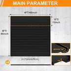 DoCred Slatwall Paneling Organizer, 4x4 FT PVC Garage Slat Wall Storage Systems, Heavy Duty Mounted Slat Peg Board for Tool Organization Ladder Bike Includes 27 PCS Hooks Accessories Kit (Black)