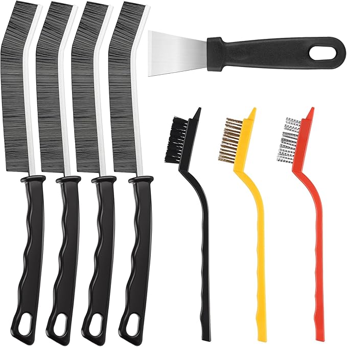 Crevice Cleaning Brush,8 Pcs Cleaning Supplies,Hard Bristle Crevice Cleaning Brush,Crevice Cleaning Brushes for Household Use Bathroom Tiles Kitchen Practical and Durable