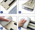 Microfiber Cleaning Pads: 10 Pack 13" X 4.9" Washable for Floor Cleaning Compatible with Tethys & Most 13 Inch Flat Mops - Replacement for Mop Bucket Set