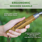Garden Hand Fork, Hand Weeding Fork with Sharp Tine for Easy Uprooting Large Weeds, Stainless Steel Garden Fork, Comfortable Grip Wood Handle Hand Fork for Fast Weeding, Loosening Soil and Composting
