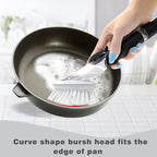 Brush Refills for RIMAY Dish Brush - 4 Pack Dish Brush Cleaning Soap Dispensing Head Replacement for Scrubber (White)