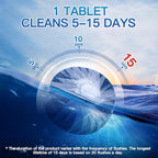 Vacplus Automatic Toilet Bowl Cleaner Tablets, Drop-In Tank Cleaner for Bathroom, Prevent Stains & Deodorize, Long-Lasting Cleaning Tabs, Easy-Use Freshener for Bowl & Tank, 100 Pack