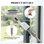 All-in-One Spray Window Squeegee and Floor Mop, 50" Long Handle Spray Squeegee for Window Cleaning, Professional Squeegee with Sprayer for Glass and Window Cleaning