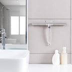 Ettori Shower Squeegee for Glass Door, Squeegee for Shower Glass Door, Bathroom, Window and Car Glass, 12 Inches with Clear Acrylic Handle