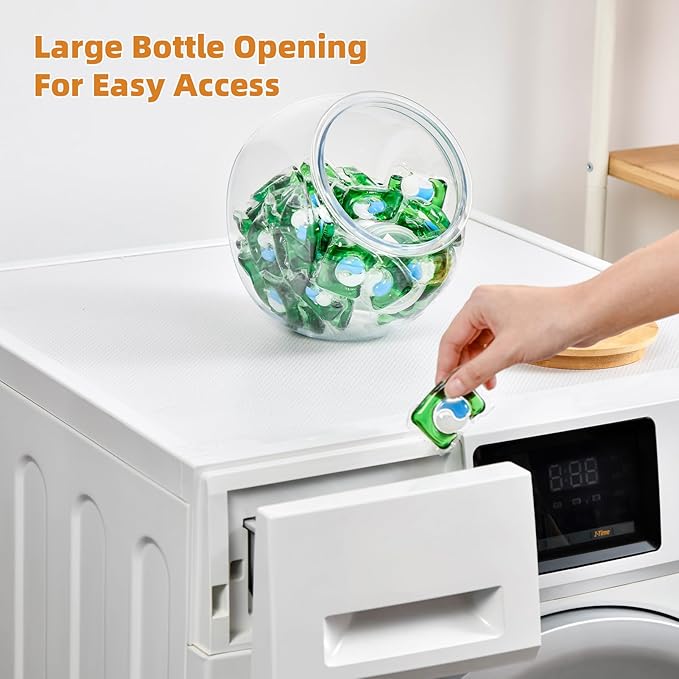SUBEKYU Laundry Pods Container,0.85 Gallon Laundry Pod Holder Dispenser,Dishwasher Pods Container,Laundry Room Organization and Storage Box for Washing Powder,Scent Beads,Dryer Balls