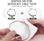 SEVENWELL 100pcs Jewelry Cleaning Cloth White Polishing Cloth for Sterling Silver Gold Platinum Small Silver Polish 8x8cm