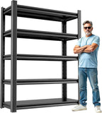 OLLRRACT Storage Shelving Rack - 5 Shelf Heavy Duty Garage Storage Shelf, Metal Shelving Organizer for Garage, Home, and Utility Rooms, Maximize Space with Easy Organization16 D x36 W x78 H