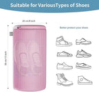 Kimmama Shoe Washing Machine Bag,Laundry Shoes Bags,Sneaker Wash Protector Sack,Sandwish Mesh,Pink,8x15"