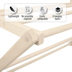Pennsylvania Woodworks Premium American Maple Clothes Drying Rack - Handcrafted in Pennsylvania - Solid Wood Construction, Collapsible, Eco-Friendly Laundry Solution (Large)
