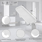 Silicone Bathroom Soap Dishes with Drain Spout-Bathroom and Kitchen Sink Organizer,Sponge Holder,Dish Soap Tray,Perfect for Dispenser,Scrubber,Bottle,Cup on Sink or Counter-Translucent 12"×4"