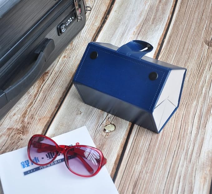 Kenpal Sunglasses Storage Organizer Holder Foldable Travel Case with 5 Slot Compartments for Multiple Glasses