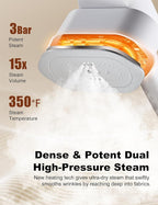 KopBeau Steamer for Clothes,2-in-1 Clothes Steamer & Iron for Wrinkles Remover,NTC Precision Ironing Protects Clothes,14 Min of Continuous Steam,1000W Travel Steamer for Travel and Home Use,White
