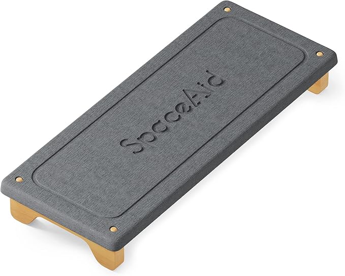 SpaceAid DryingNeat Sink Organizer, Instant Dry Sink Caddy Organizers, Kitchen Sponge Soap Holder Dispenser, Countertop Fast Drying Rack (Bamboo Feet, Dark Gray)