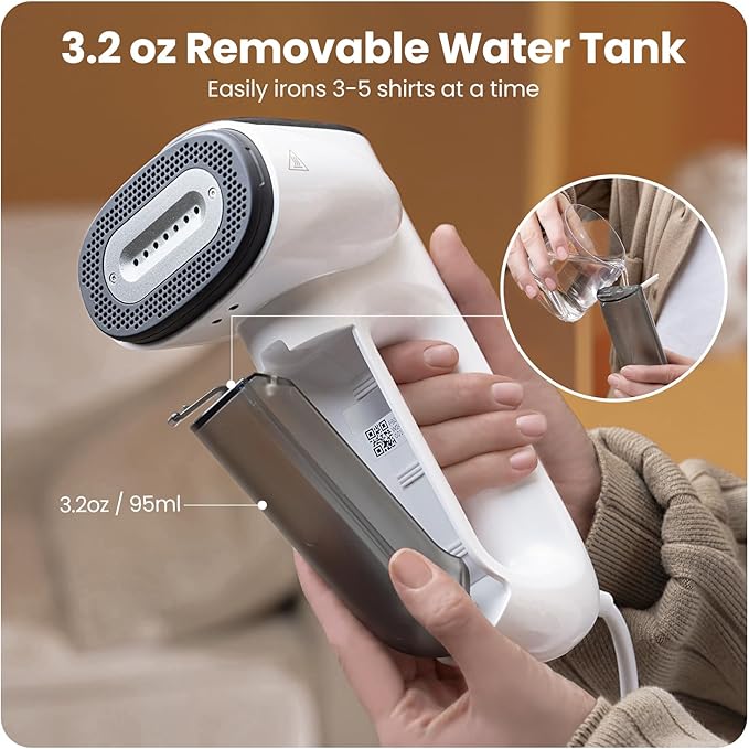 Neakasa Magic 1 Vacuum Steamer, Handheld Travel Garment Steamer for Clothes, 2300Pa Suction for Clothes Grips, Steamer Iron 2 In 1 (for 110-120V Use)