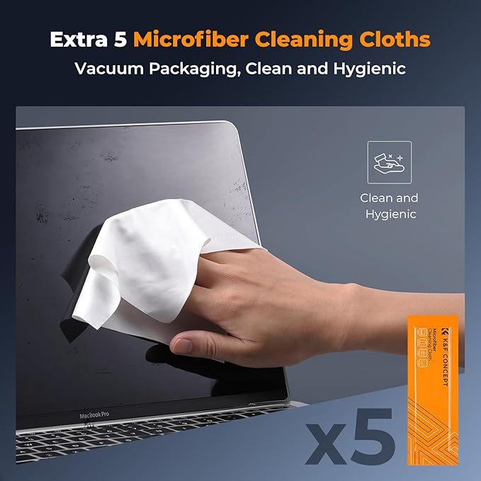 K&F CONCEPT Blower & Suction 2 in 1 Compressed Air Duster, with LED Light,150000RPM Electric Air Duster, 3 Gear Adjustable&Portable, Dust Blower for Computer, Keyboard, House, Outdoor and Car