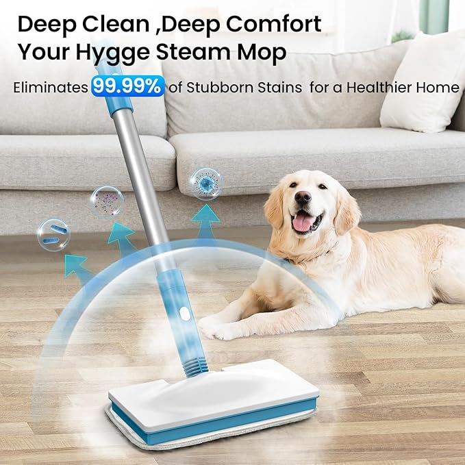 Z7 Steam Mop for Floor Cleaning, 13-in-1 Handheld Steam Cleaner for Home Tile Grout Hardwood Laminate Furniture Couch Clothes Carpet, Multi-Purpose Floor Steamer Machine, Corded (Blue)