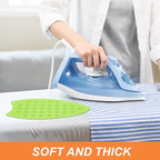 PATIKIL Silicone Iron Rest Pad, Multipurpose Hot Heat Resistant Iron Rest Plate Protective Pad for Ironing Board Hot Resistant Steamer Steam Compact Mat, Green