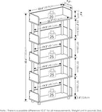 Furinno TURN-N-TUBE 4-Tier Display Shelf, Storage Shelves, Book Shelf, Open Shelves with Rounded Corner Top Edges, for Organization and Storage, Living Room, Home Office, French Oak