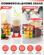 6QT Clear Food Storage Containers: 6 PCS[Food Grade][Hot&Cold Resistant] NSF Food Storage Containers with Lids for Home Restaurant Kitchen Storage Pizza Proof Dough, BPA Free, N2