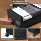 FOUCSSOMEI Under Bed Storage with Wheels, Under The Bed Storage Drawers On Wheels, Rolling Underbed Drawers, Lockable, Heavy Duty, XXXXL Size 90L