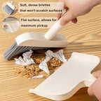 Mini Handheld Broom and Dustpan Set, Small Dust Pan and Brush Set Cleaning for Keyboard, Tabletop, Office Desk, Camping, Gardening, Pet, Car, Tiny Broom with Dustpan Combo for Children Learn Cleaning