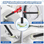 Disposable Toilet Brush - 30 Toilet Wand Refills,Toilet Brush with Holder,Disposable Toilet Bowl Cleaner Wand for Deep Cleaning and Hygienic Bathroom Maintenance.