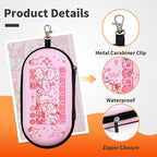 Double Eyeglasses Case, Hard Shell Dual Sunglasses Organizer with Zipper Clip Travel Glasses Storage for Women Men