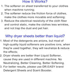 DR.EASY Dryer Sheets Plant Based Formula 252 Ct Fabric Softener sheets for Laundry Sunfresh Essential Oil Scented No Artificial Fragrances No Dyes Reduce Static & Wrinkles Help Repel Pet Hair