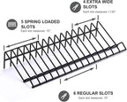 CASOMAN Plier Organizer Rack, 2 Pack, Stores Spring Loaded, Black, 15-Slot Plier Rack, Keep Pliers Organized in Tool Drawer