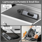 NEXPOW Handheld Car Vacuum Cleaner High Power with Dual Filter,8000PA Compact Handheld Vacuum Cleaner,Hand held Vacuum Cordless Rechargeable for Car Interior Care in Gray Aluminum Alloy