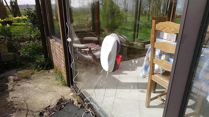 Tosima W3 Window Cleaning Robot - Dual Direction Auto-Spray Smart Window Cleaner with Triple Safety System, Smart Navigation, Remote Control, for All Smooth Surfaces, with 12 Rags, White