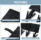 TamBee Portable Hanger Clips Travel Clothesline Travel Hangers Towel Drying Rack Clothing Hanger Folding Portable Sock Dock Swimsuit Drying Rack Hanger with 6 Clips Pack of 3 (Black)