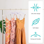 Sishynio 30 Pack Velvet Hangers - Non Slip Slim Hangers for Closet Organization, Space Saving Clothes Hangers with Notches for Dresses, Shirts(Purple)