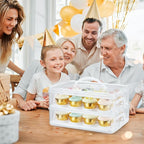 Gencywe Plastic Cupcake Carrier 24 Count, 2-Layer Cupcake Holder Carries with Lid & Handles, Cookie, Cake, Cupcake and Brownie Storage Carrier, Reusable Cupcake Box