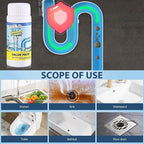 Sink & Drain Cleaner Powder - Pipeline Dredging Agent for Kitchen & Bathroom (4PCS)