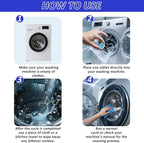 Premium Washing Machine Cleaner Tablets - Washer Machine Cleaner Tablets for Deep Clean & Deodorize, Fits Front Load & Top Load Washers, 12 Pieces Pack