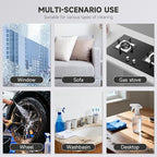 Steam Cleaner, Portable Steamer for Cleaning, Multipurpose Cleaning Steamer with Replacement Heads for Home, Dirt, Grease, Grout, Tile,Floor, Car Detailing