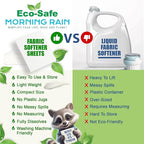 MorningRain Eco Laundry Detergent Sheets - Ingredients from Finland, Unscented, Bio-Enzyme Formula, Power Clean, 5 Sheets (Up to 10 Loads) - Non-Toxic, Preservative-Free, Skin Safe, Designed in USA