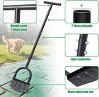 Edger Lawn Tool 41.8” Manual Lawn Edger with Ergonomic T-Grip & Wide Footplate Metal Half Moon Grass Edgers for Garden Yard Landscaping Maintenance