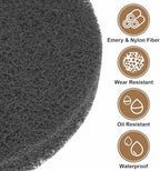 HARFINGTON 16pcs Scrubber Scouring Pads 1200 Grits 4 Inch Drill Power Brush Hoop and Loop Surface Conditioning Disc Drill Scuffing Disc Scrub Pads for Home Kitchen Cleaning, Light Gray