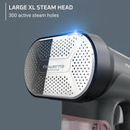 Rowenta Iron Steamer for Clothes, 3in1 Hand Held Steamers, Clothing Steamer, Ironing, Lint Remover, 7.1 Oz Tank, 1875 Watts, Auto-Off, Black & Pink, DR8865