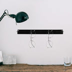 OSALADI Wall-Mounted Sunglasses Rack Acrylic Glasses Storage Organizer Black Space-Saving Eyewear Display for Home and Office