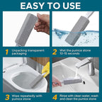 Emycool Pumice Stone Toilet Bowl Cleaner, 12 Pack Toilet Pumice Stone with Handle for Toilet Cleaning, Bathtubs, Sinks, Swimming Pools, Grills